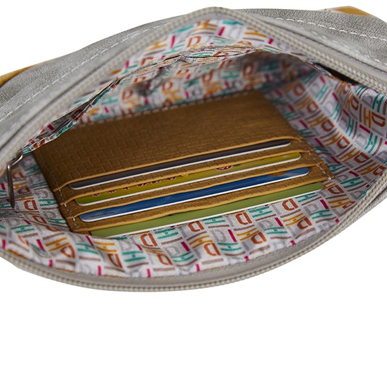 Hi-Di-Hi Melody Crossbody Bag Light Grey/ Ocher