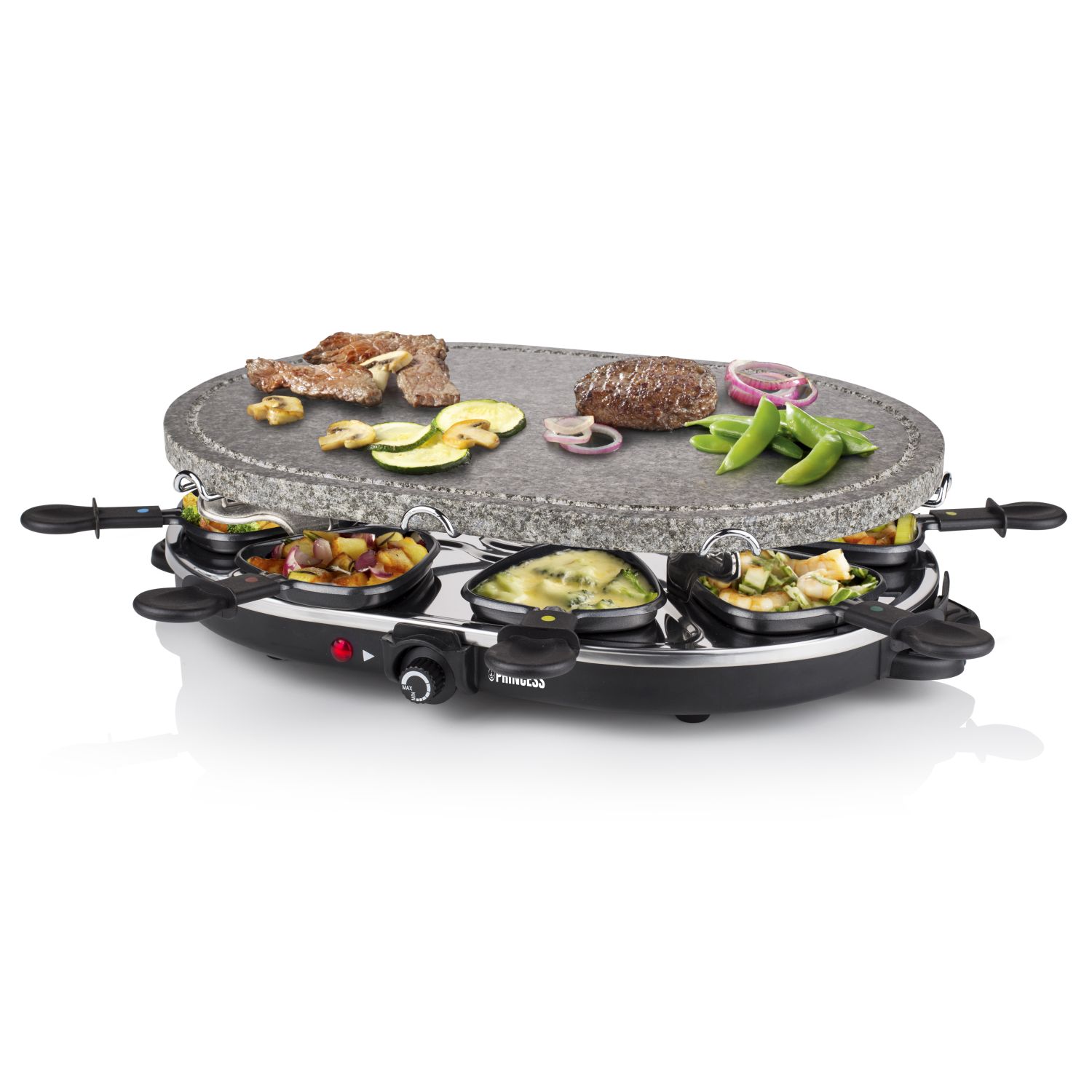 Princess 162720 Raclette 8 Oval steengrill