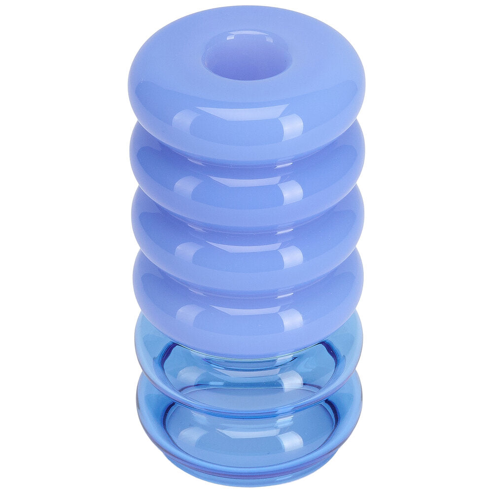 Design Letters  Bubble 2-in-1 vase & lysestage, blå - H13,5 cm