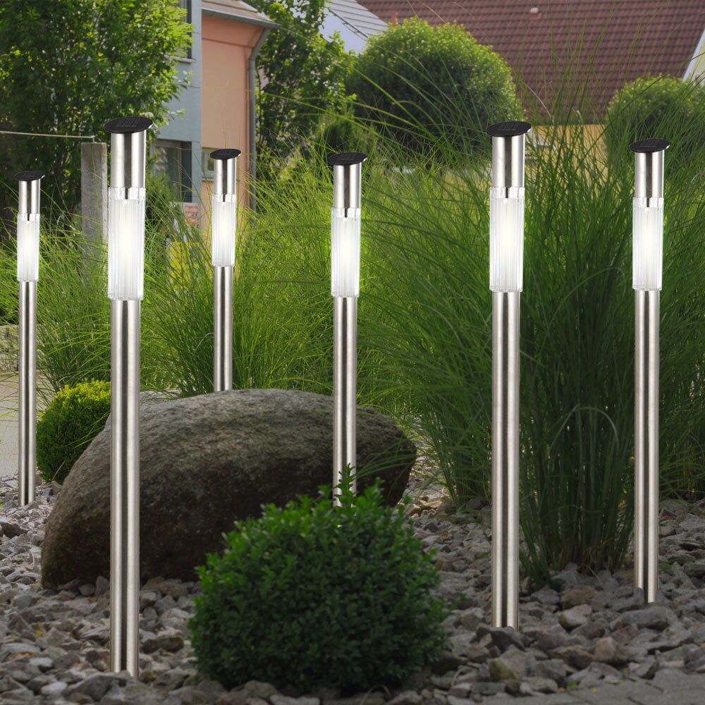Moderne LED Solarleuchten für den Garten im 6er Set