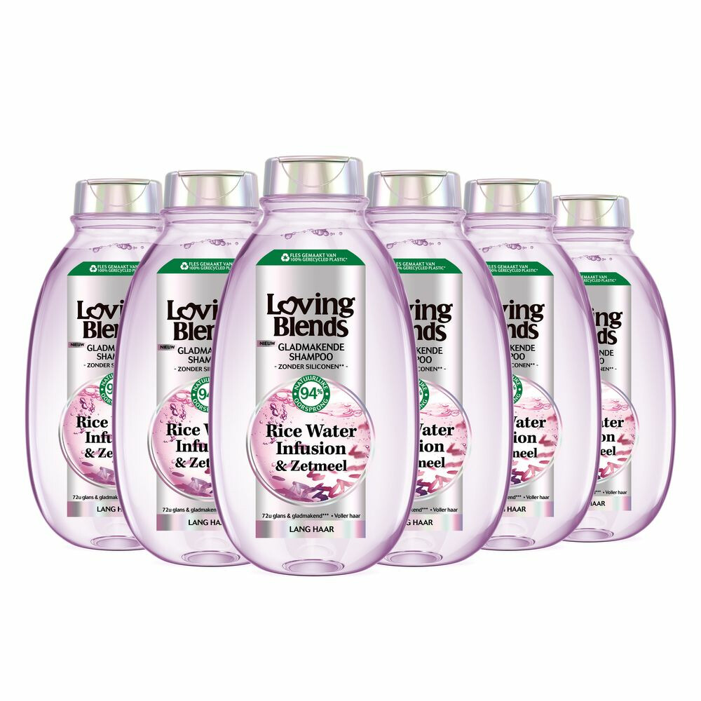 6x Garnier Loving Blends Rice Water Shampoo300 ml
