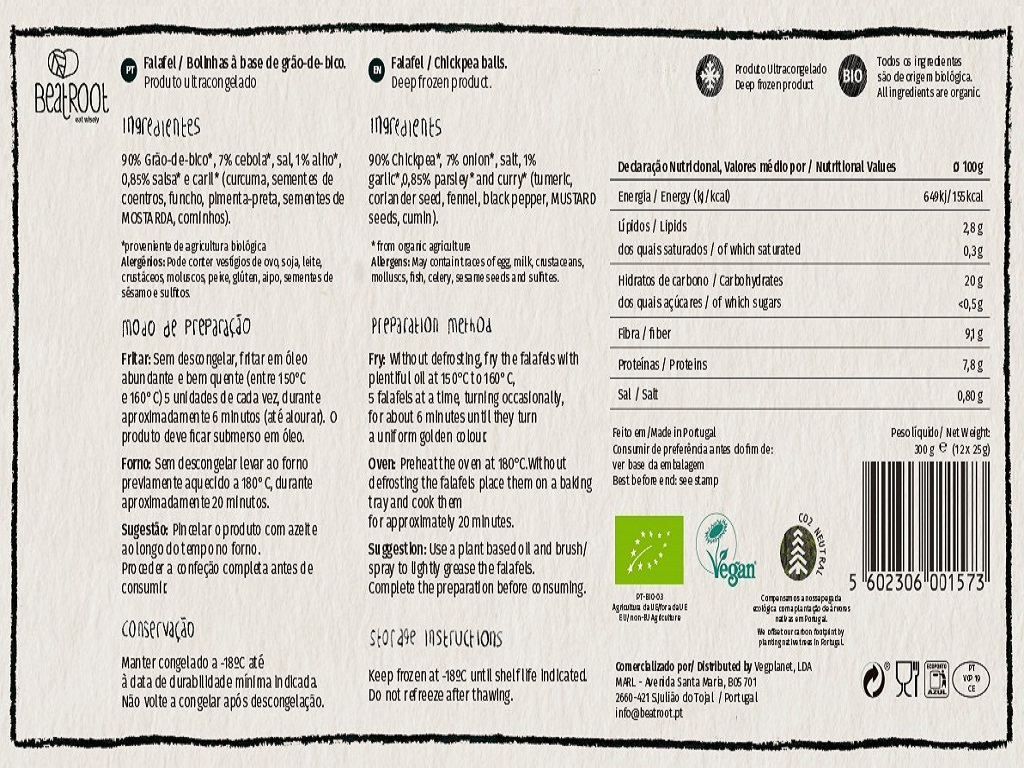 FALAFEL BEATROOT BIO 300G