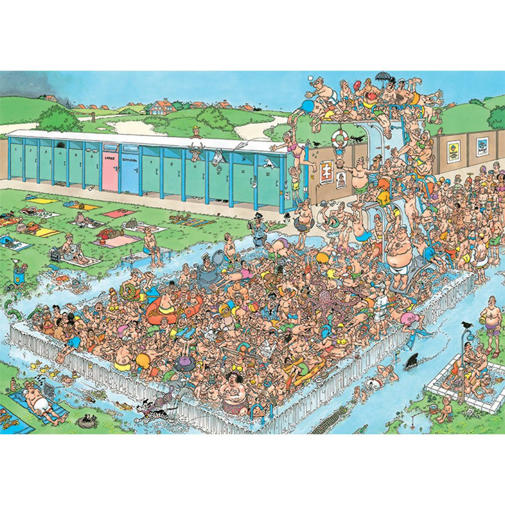 Jumbo Jan van Haasteren puzzel bomvol bad - 2000 stukjes
