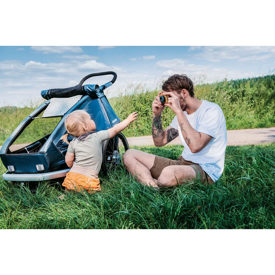 CROOZER Kinderfahrradanhänger Kid Keeke 2 Mountain Grey