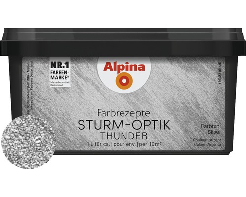 Alpina Effectverf Kleurrecepten STORM LOOK zilver 1 l