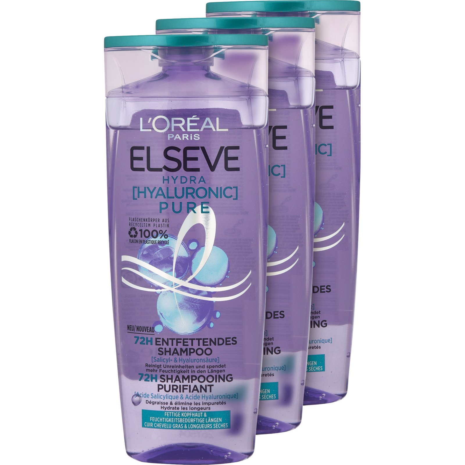 Elseve Shampoo Hyaluron Pure 3 x 250 ml