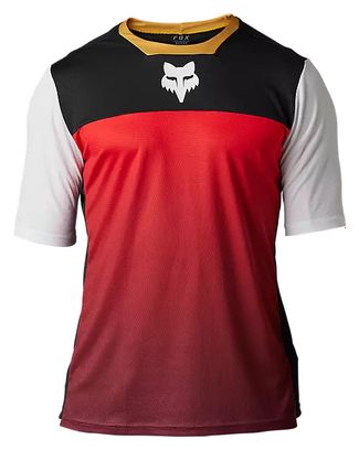 Maillot Manches Courtes Fox Defend Aurora Noir / Blanc