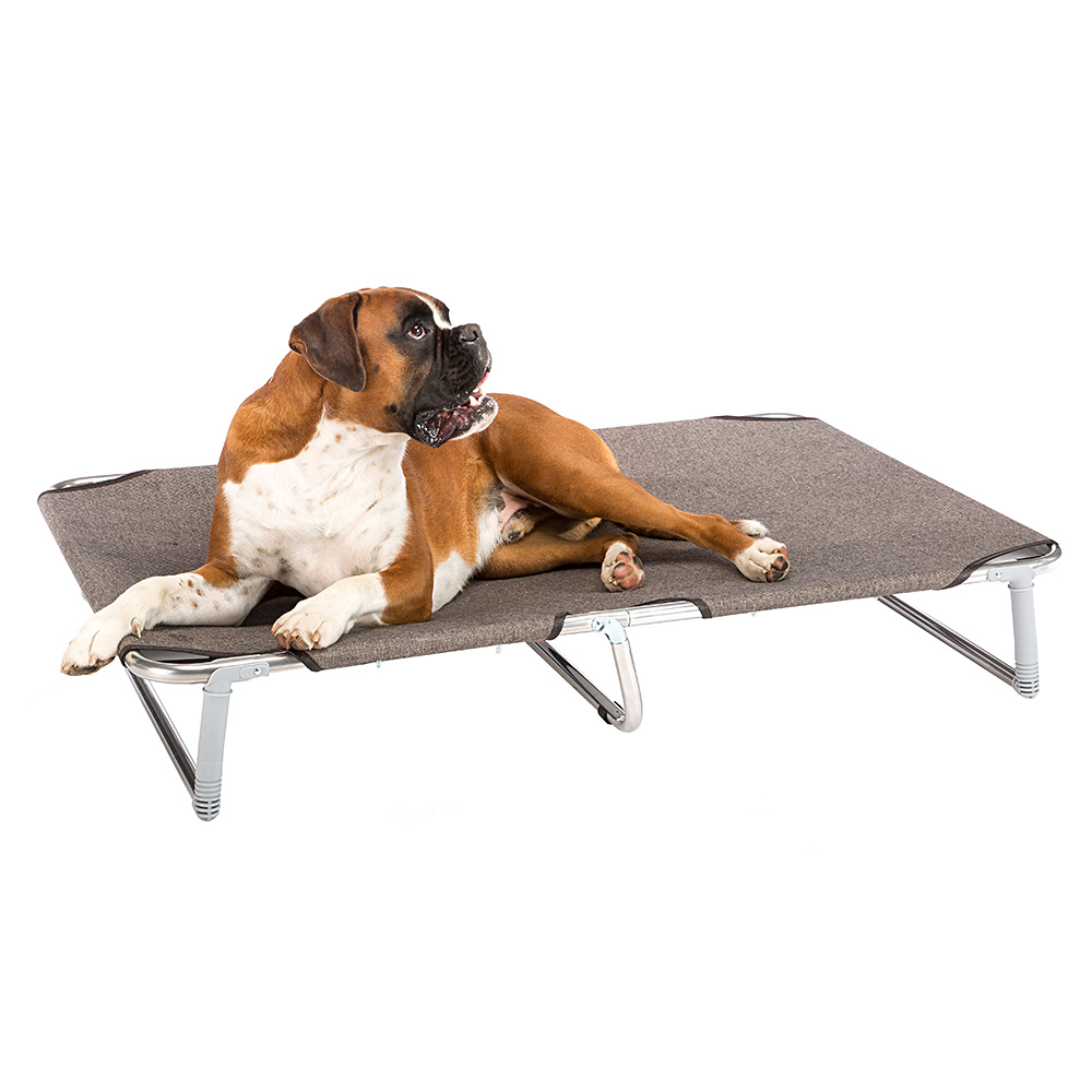 Ferplast lit pliable pour chiens dream 115, avec structure solide en aluminium avec élastiques renforcés, toile en tissu, 119 x 79