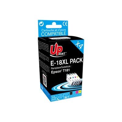 Cartouche compatible Epson 18XL Pâquerette - pack de 4 - noir, jaune, cyan, magenta - Uprint
