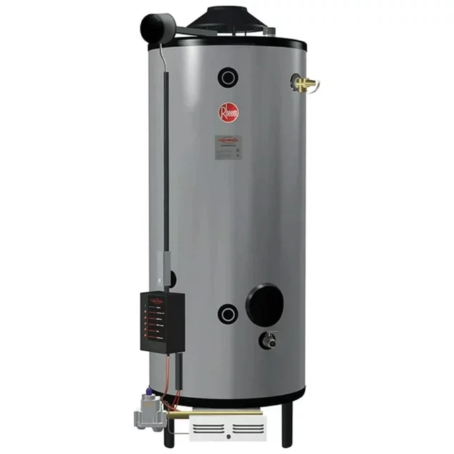 Aquecedor de água comercial universal RHEEM G100-200 de 100 galões (378 litros) e 199.900 BTU a gás natural.