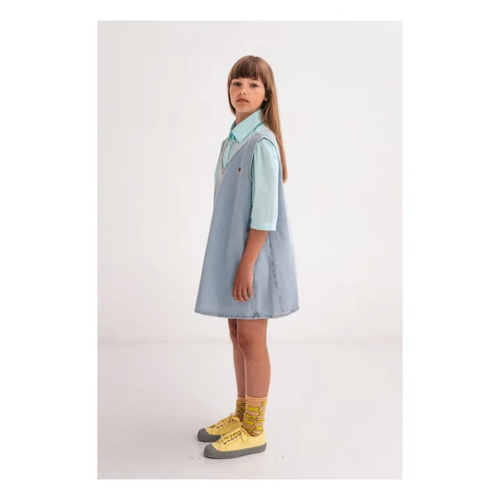 Repose AMS Robe Coton Bio Pinafore | Bleu jean