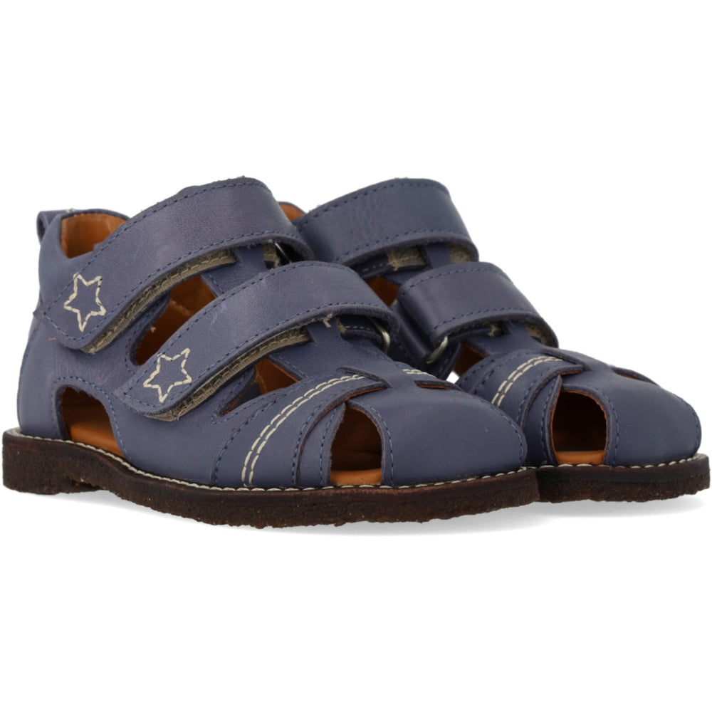 Køb Angulus Indigo Sandal Med Stjernebroderi