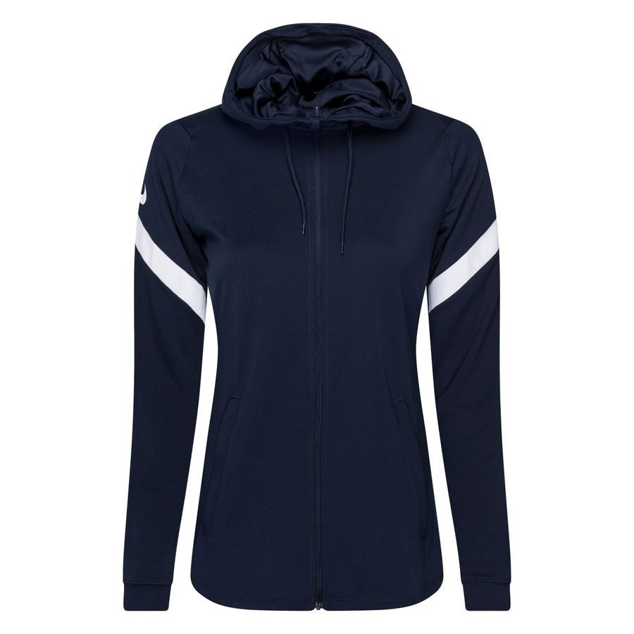 Nike Veste d'Entraînement Strike 21 Dri-FIT avec capuche FZ - Bleu Foncé/Blanc Femme