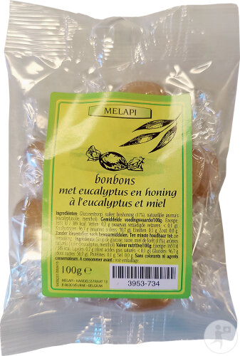 Melapi Bonbons À L'Eucalyptus Et Miel 100g