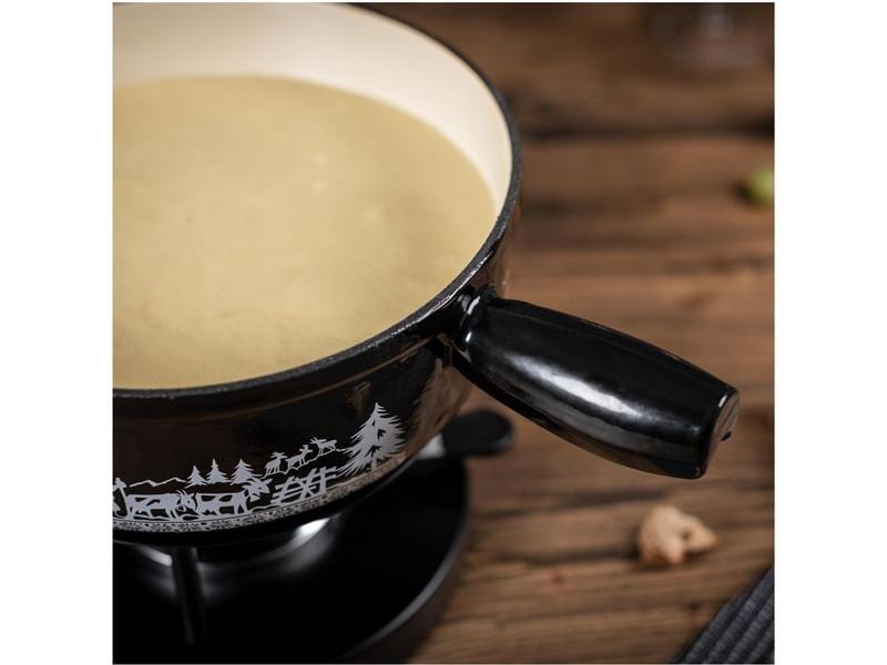Kuhn Rikon Fondue-Caquelon Induktion Alpweide Schwarz Fonduepfanne