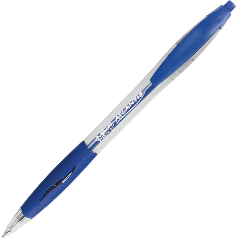 Stylo bille Bic Atlantis classic rétractable pointe 1 mm - écriture moyenne
