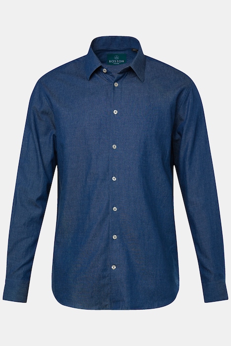 Boston Park Jeansoptik-Hemd, Langarm, Kentkragen, Comfort Fit, bis 8 XL