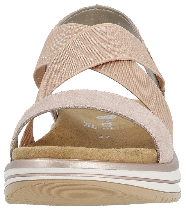 Remonte Riemchensandale  , Sommerschuh, Sandalette, Keilabsatz, mit praktischem Gummizug