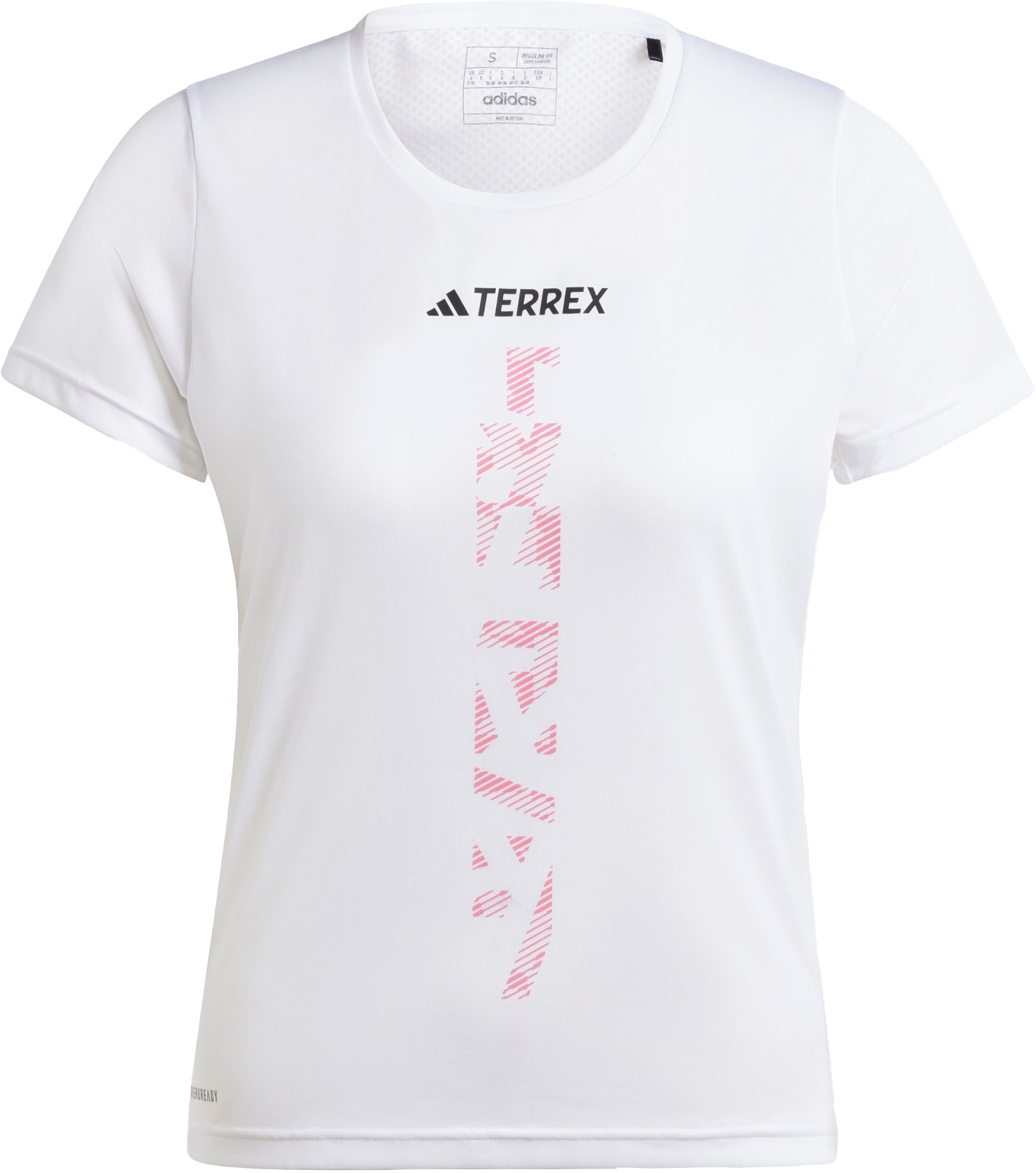 Terrex Agravic Trail Running T-Shirt Dame White/Pink Fusion