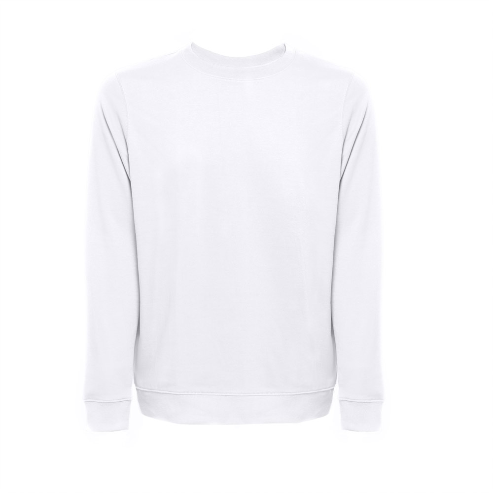 TH Clothes 30265 - Sweat-shirt (unisexe) en éponge italienne sans carte. Couleur blanche