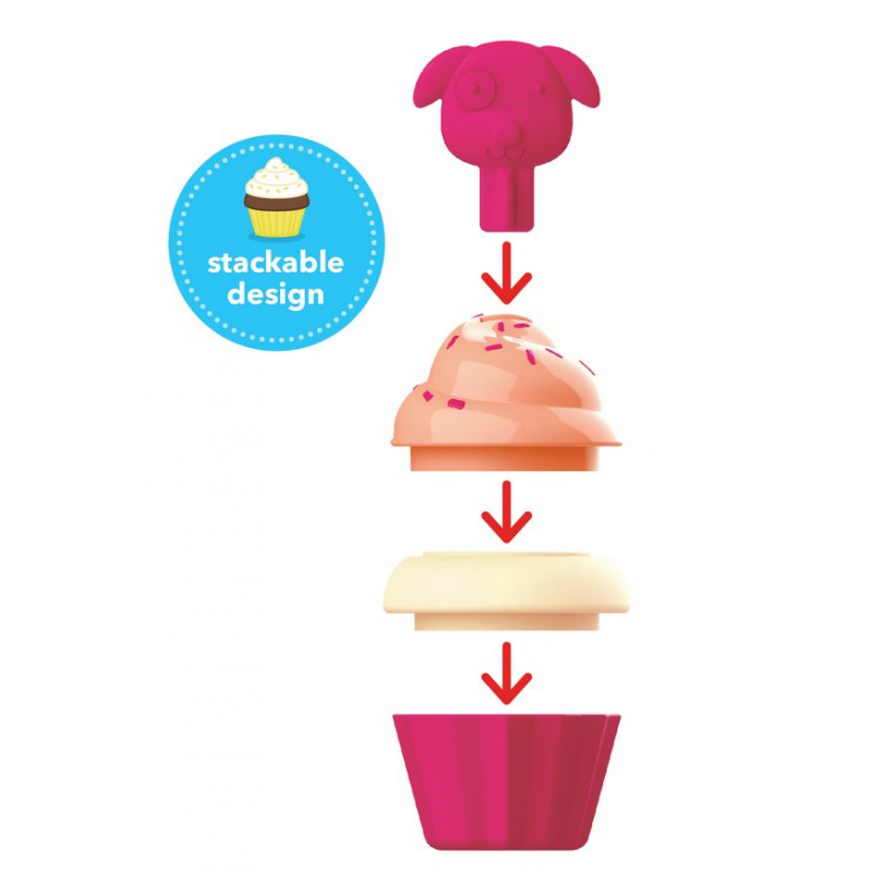 SORT AND STACK CUPCAKES - Ecru