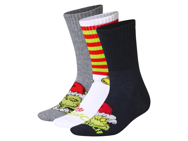 3 Paar kerstsokken The Grinch