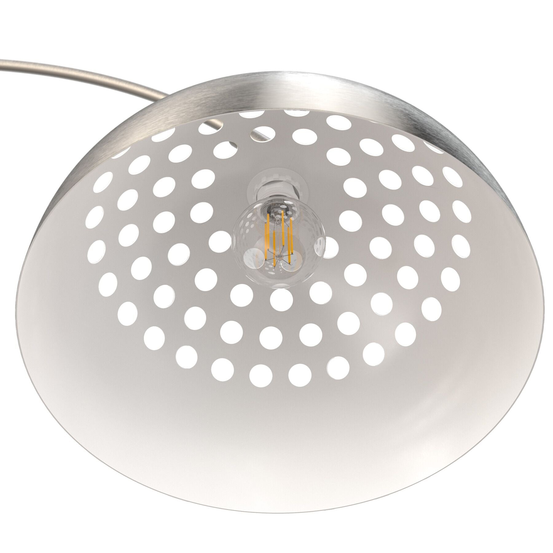 tectakeÂ® Booglamp Arcus, staal, retro-stijl, 60W - Mat Nikkel