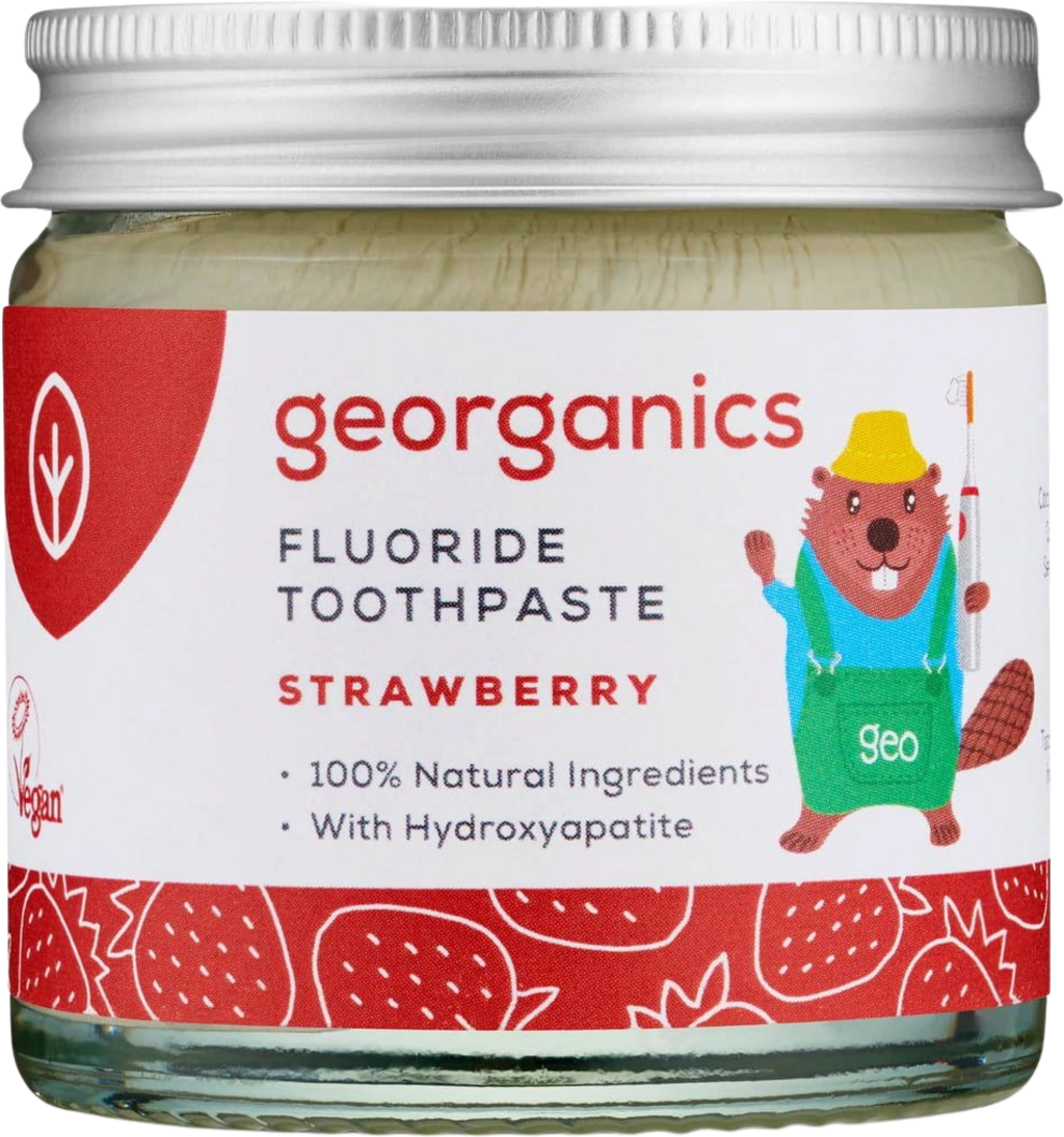 georganics  Fluoride Toothpaste Strawberry, 60 ml