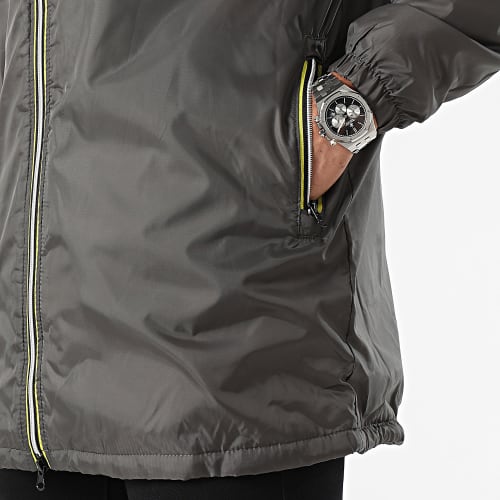 Veste Zippée Capuche Gris Anthracite