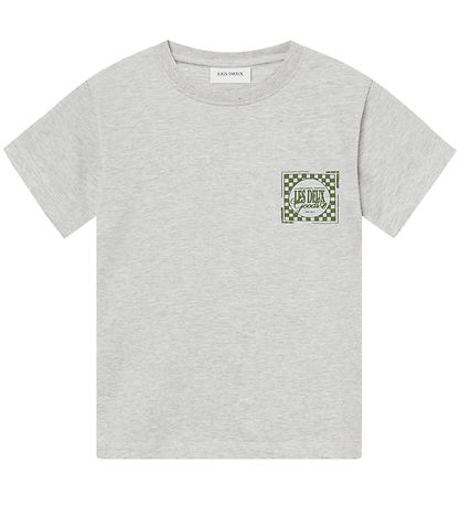 Les Deux T-Shirt - Goods - Snow Melange/Schnittlauch Green