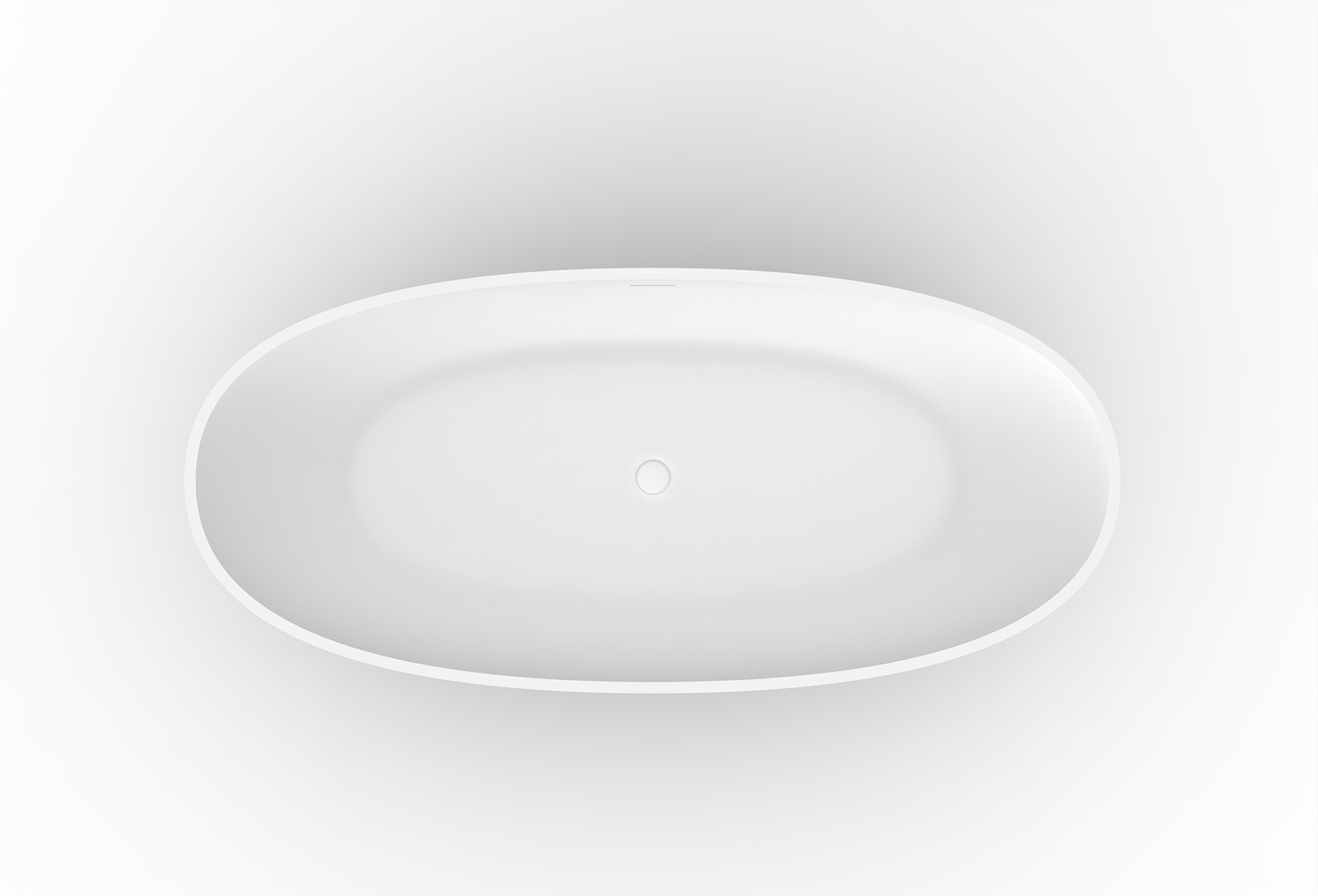 Mueller Carlo vrijstaand ligbad solid surface wit mat 165x75cm