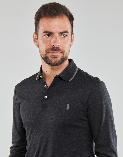 Polo Ralph Lauren - K224SC53C-LSKCSLM1-LONG SLEEVE-POLO SHIRT Negro / China / Negro / Heather