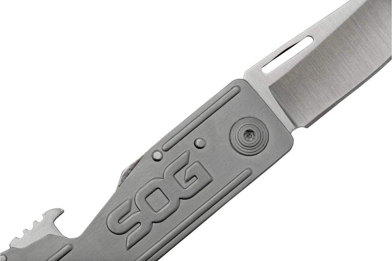 SOG Keytron, Satin, Straight KT1001-CP sleutelhangerzakmes