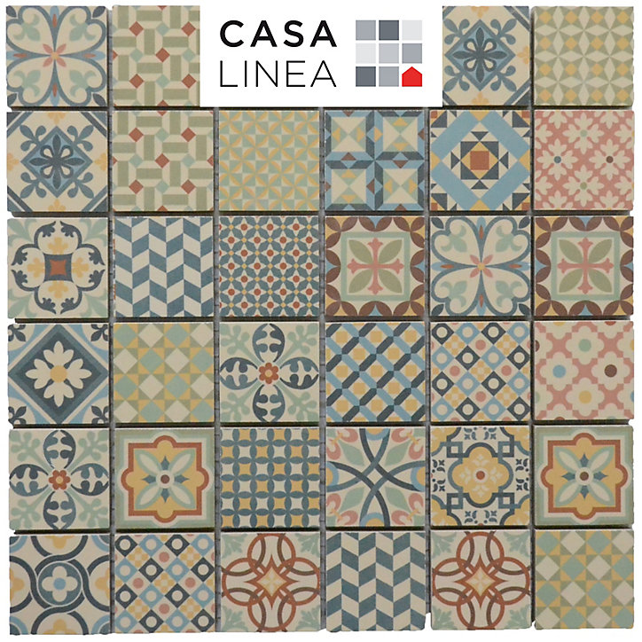Mosaïque Andalousie 31 x 31 cm multicouleur
