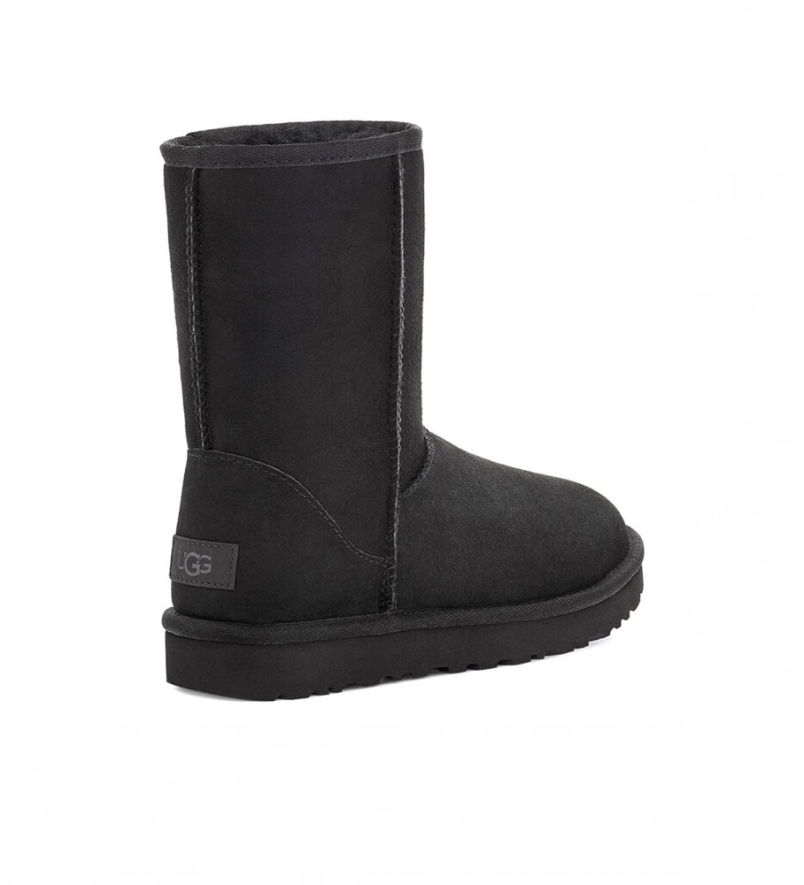 Botas UGG Classic Short II de couro, pretas