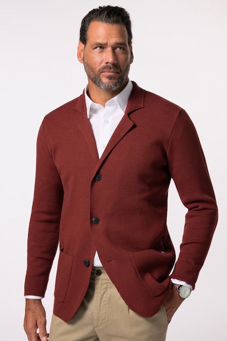 Stricksakko, FLEXNAMIC®, Milano-Strick, Reverskragen, bis 8 XL