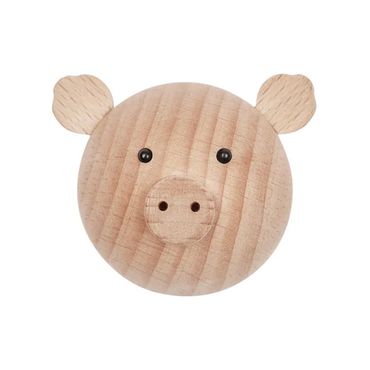 OYOY - Mini Hook Kinderwandhaken Schwein, natur
