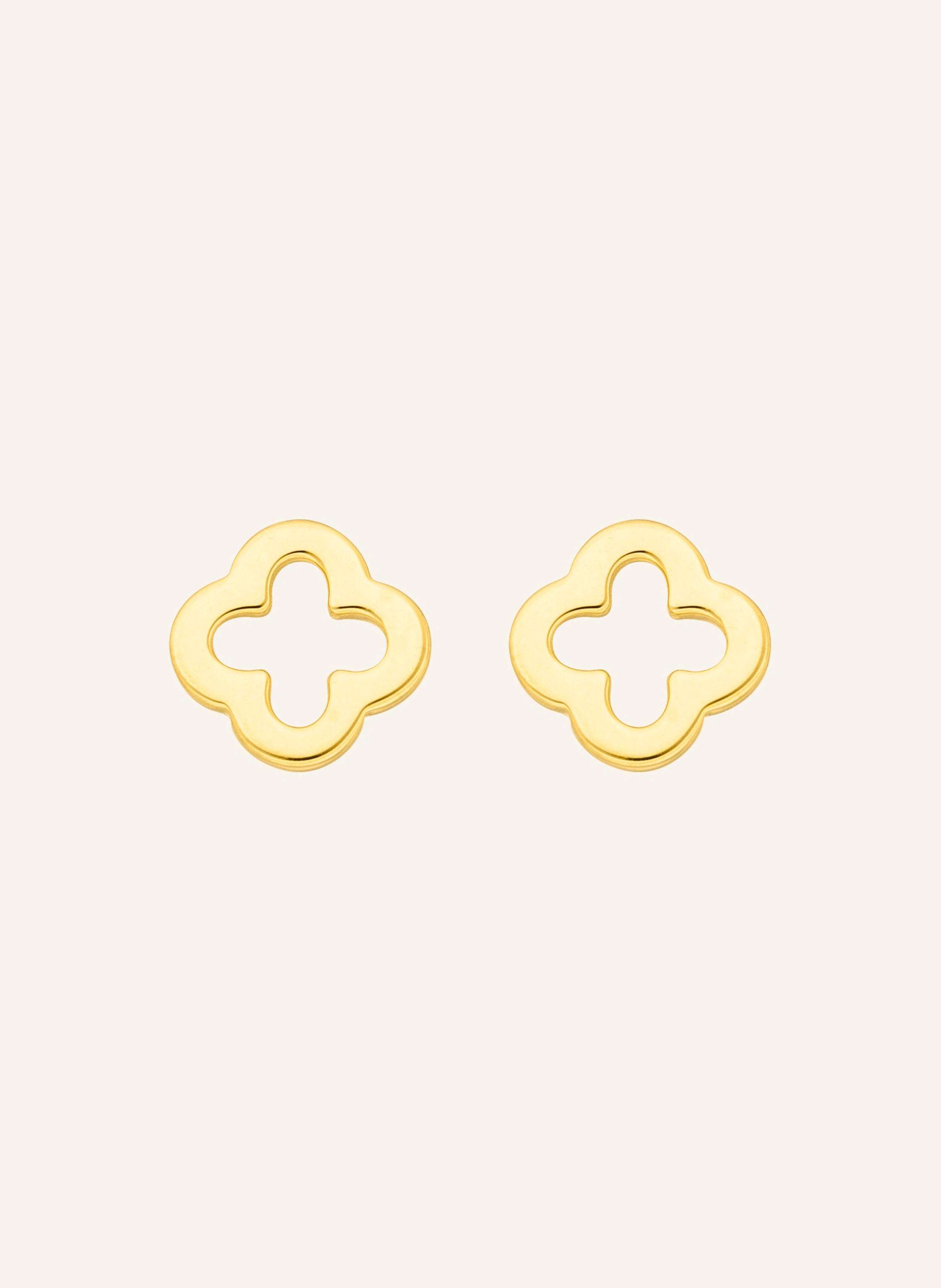 Leaf Ohrstecker CLOVER aus 14 Karat Gelbgold