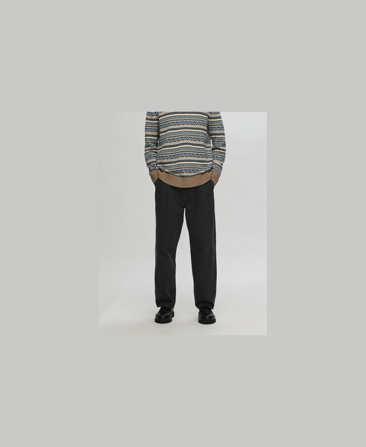 Selected Homme SLH220-LOOSE KOBE PLEAT 5431 BLK JN Sort