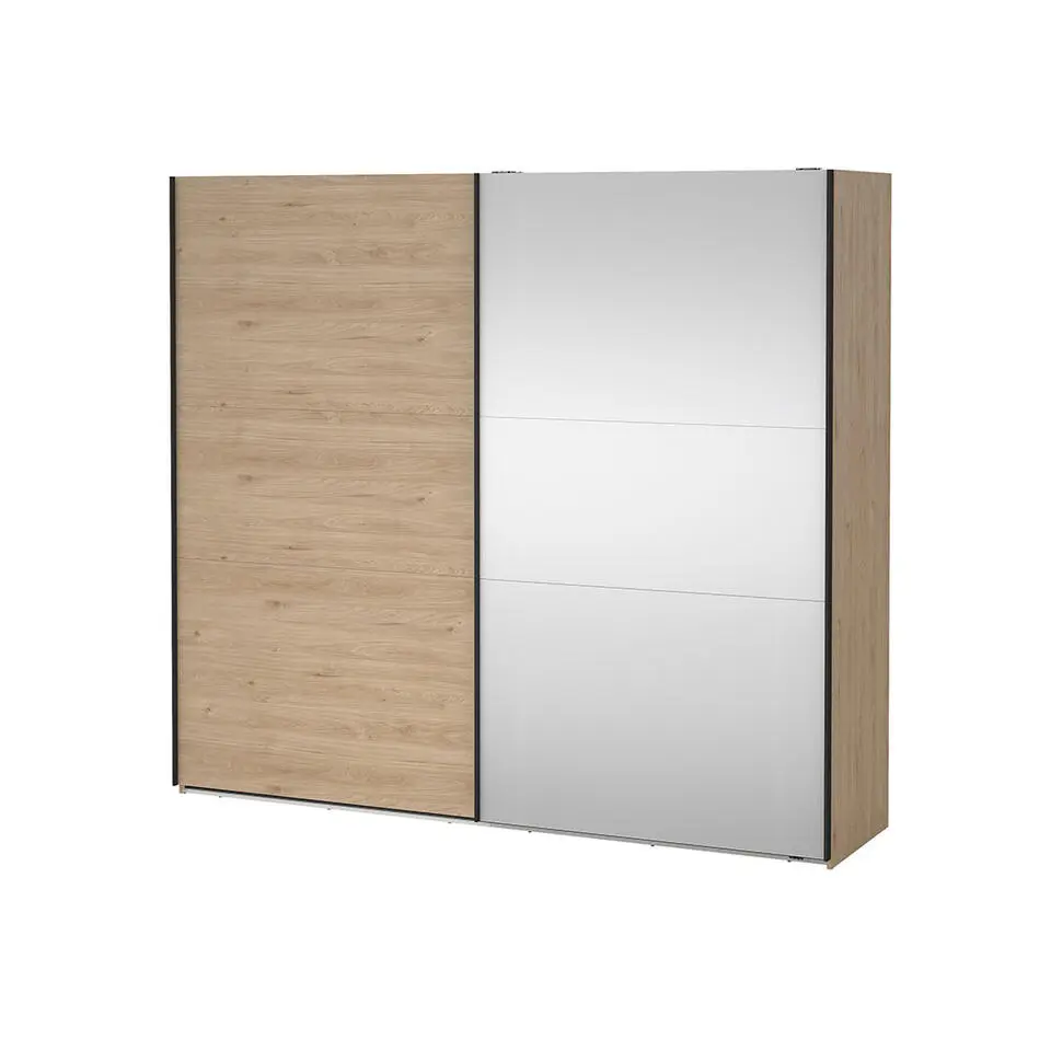 Hioshop Como schuifdeurkast 2 deuren 245x220cm eikdecor