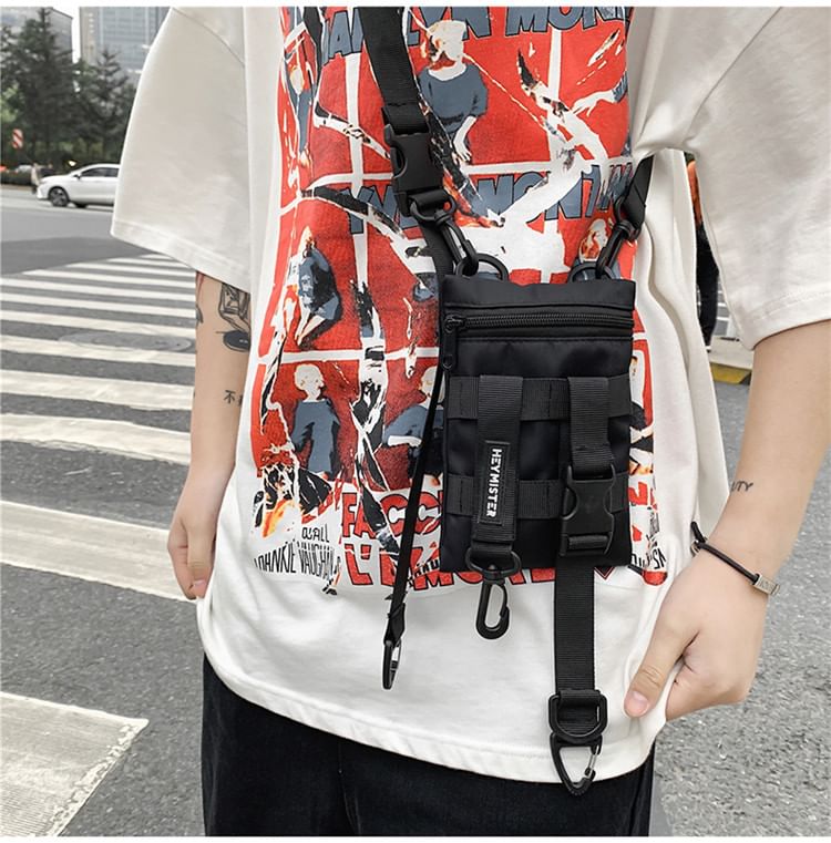 Hikuozy - Nylon crossbodytas met gesppaneel