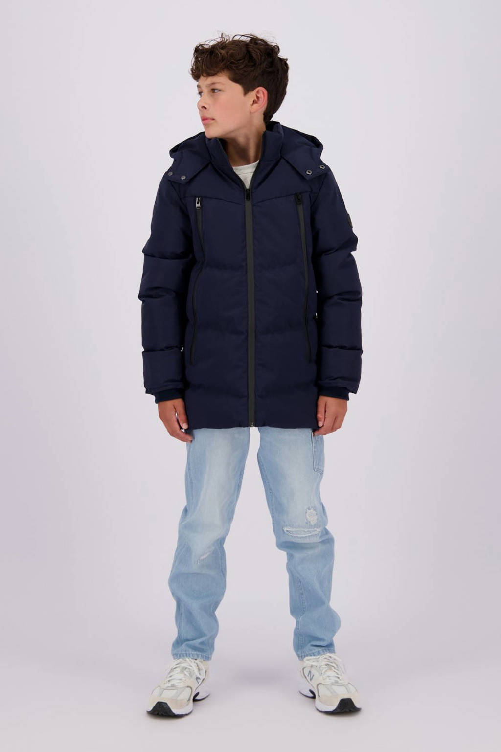 Vingino gewatteerde winterjas Thard donkerblauw