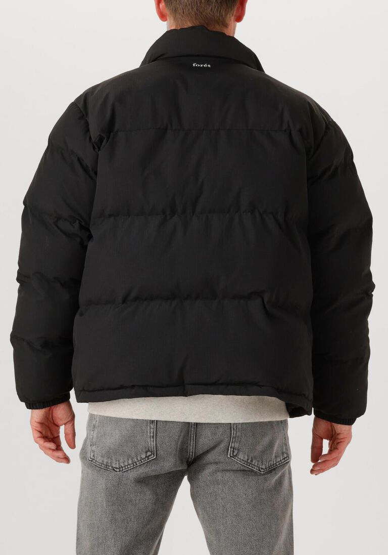 zwarte forét gewatteerde jas polar puffer jacket