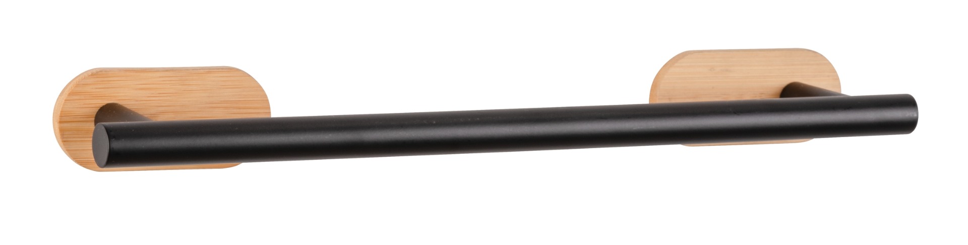 Wenko Orea Turbo-Loc Bamboo handdoekhouder 40cm zwart mat