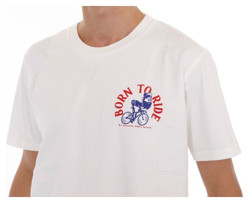 T-Shirt LeBram Born To Ride Blanc