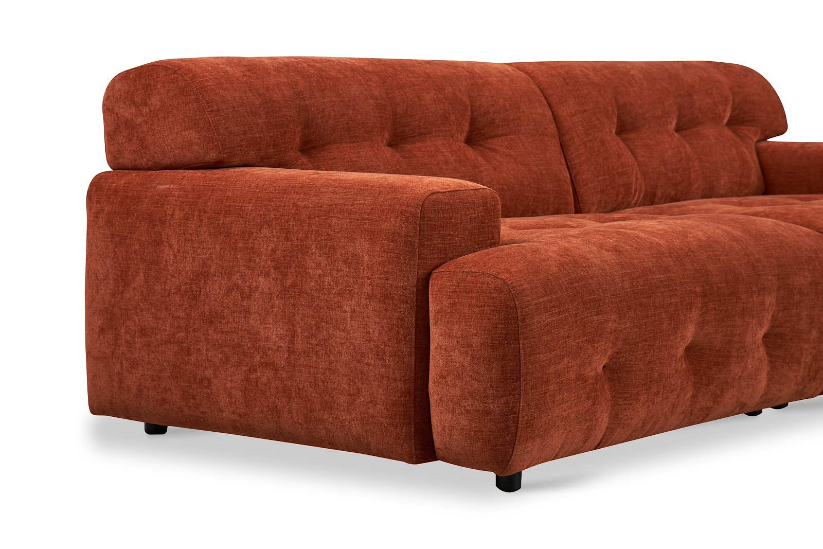 Bob sofa Tekstil City 54 Bronze med sorte ben