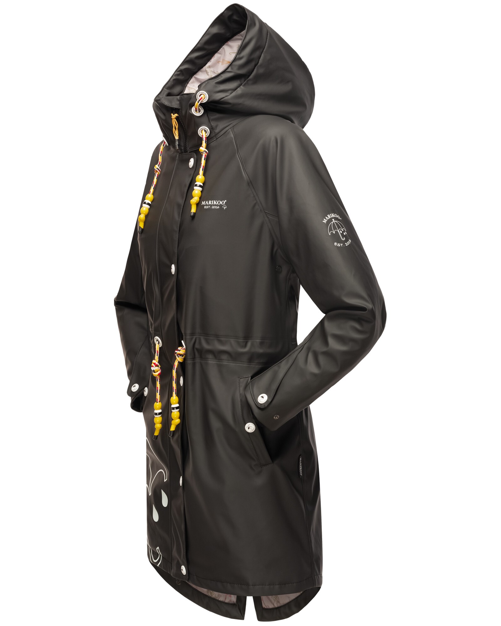 NAVAHOO Damen Funktions Jacke Regen Mantel Outdoor Parka Wasserdicht mit Kapuze Dancing Umbrella