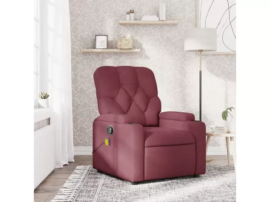 Fauteuil de massage inclinable Rouge bordeaux Tissu