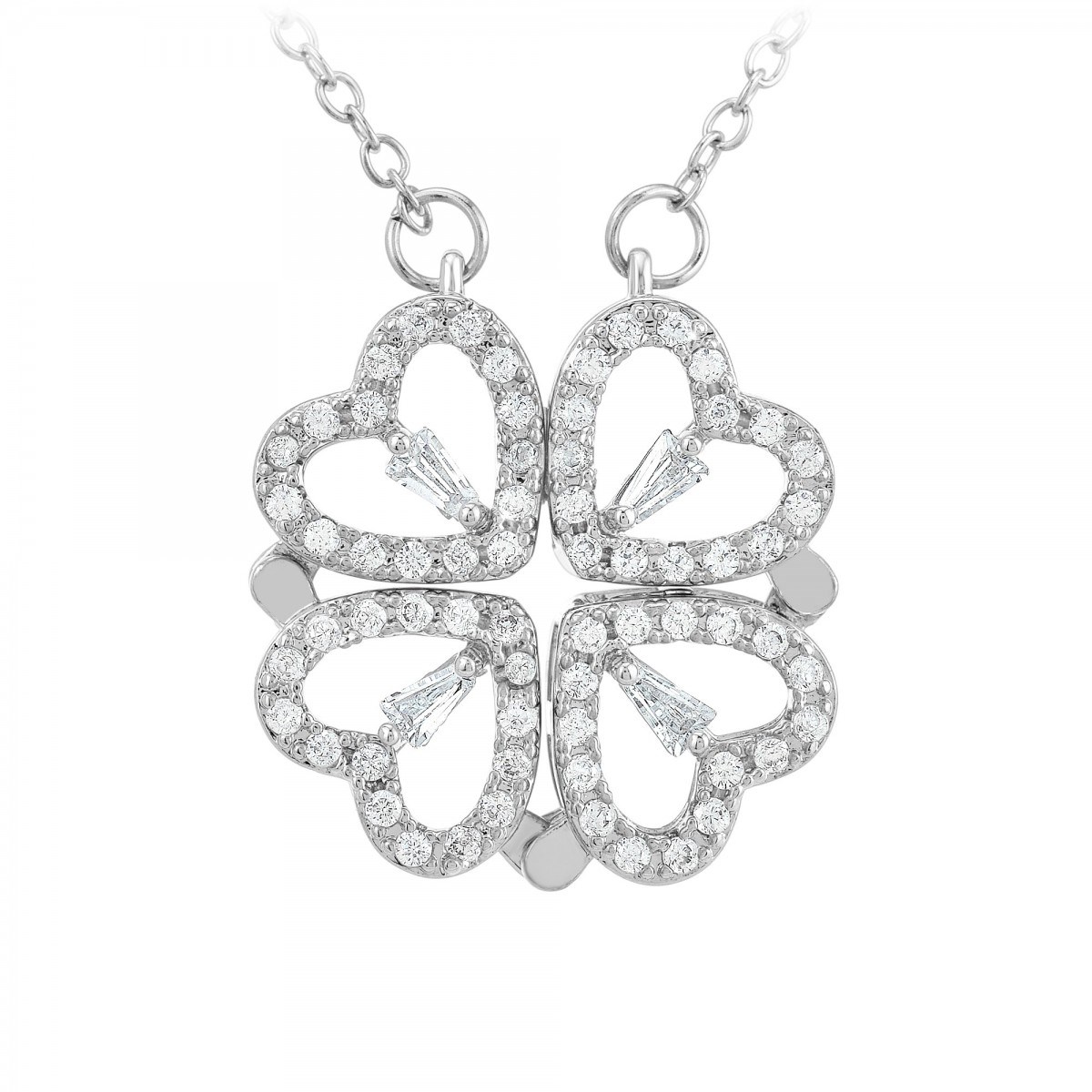 Collier trèfle SC Crystal orné de Cristaux scintillants