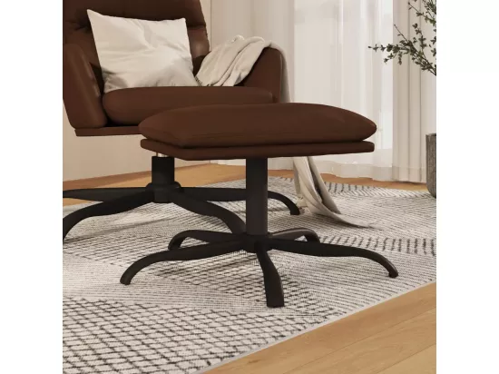 Repose-pied Marron 45x29,5x36 cm Similicuir brillant